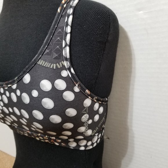 Reebok sports bra XS stud print racerback PlayIce pullover style workout gym - Picture 4 of 15